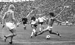 WM-Finale 1974, München: Gerd Müller erzielt den 2:1-Siegtreffer gegen die Niederlande