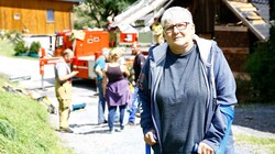 Landwirtin Christine Patschg dankt den vielen Helfern: „Der Zusammenhalt in ganz St. Johann ist einfach gigantisch.“ (Bild: Gerhard Schiel)