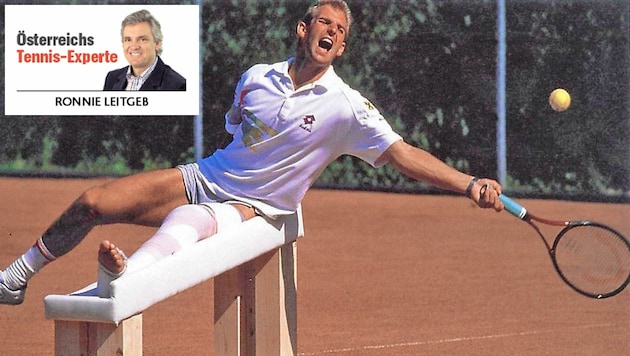 Thomas Muster kämpfte sich nach dem schweren Autounfall von Key Biscayne mit unermüdlichem Ehrgeiz zurück. Mentale Schwankungen sind auch bei Thiem programmiert. (Bild: Krone)