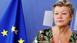 EU-Innenkommissarin Ylva Johansson (Bild: AFP/Olivier Matthys)