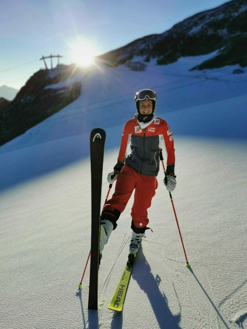 Elisabeth Kappaurer erwischte für ihr Ski-Comeback in Sölden den perfekten Tag: Sonnenschein, blauer Himmel und Top-Pistenbedingungen. (Bild: Elisabeth Kappaurer/ÖSV)