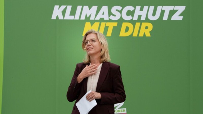 Klimaschutzministerin Leonore Gewessler am 20. August 2021 im Rahmen der Pressekonferenz „Aktuelle Entwicklungen der Treibhausgas-Emissionen 2020“ in Wien. (Bild: APA/EXPA/REINHARD EISENBAUER)