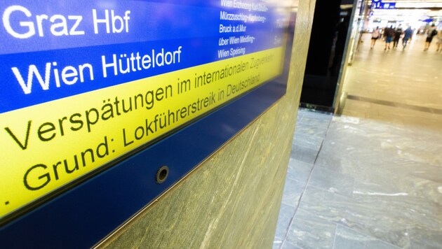 Am Freitag steht der Zugverkehr in Deutschland für einige Stunden still. (Bild: APA/Georg Hochmuth)