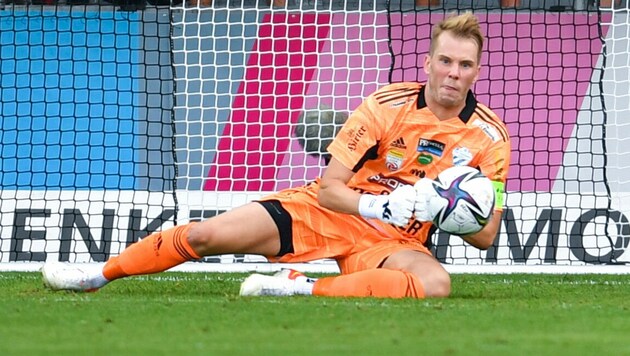 Rene Swete wurde in Hartberg zum Kult-Goalie. (Bild: GEPA)