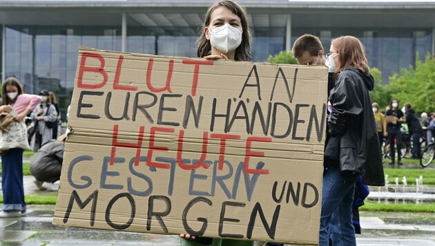 Demo in Berlin (Bild: AFP)