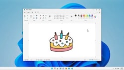 Die überarbeitete Benutzeroberfläche von Paint unter Windows 11 (Bild: twitter.com/panos_panay)