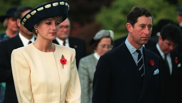 Prinzessin Diana und Prinz Charles auf einer Aufnahme aus dem Jahr 1992 (Bild: Martin Keene / PA / picturedesk.com)