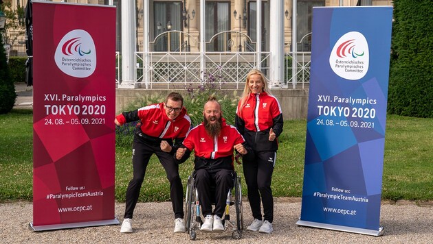 Günther Matzinger, Thomas Geierspichler und Natalija Eder (von li. nach re.) (Bild: GEPA )