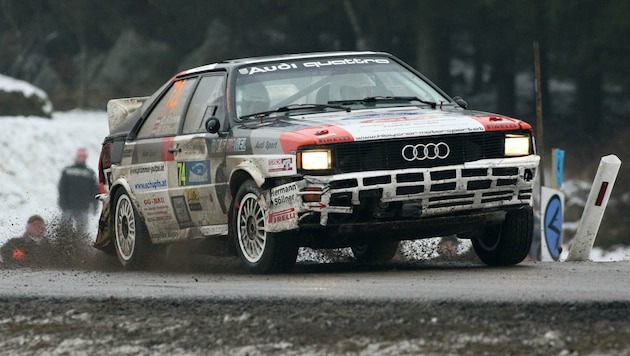Christof Klausner und sein legendärer Audi quattro begeisterten Rallye-Fans europaweit. (Bild: rubra)