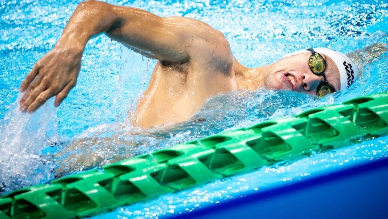 Andreas Ernhofer swam for Austria in Paris, but unfortunately missed his main events due to an infection. When he was healthy again, he swam into the top ten twice. (Bild: GEPA pictures)