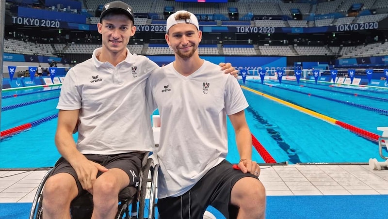 Andreas Ernhofer with cousin and lifesaver Stefan Ernhofer. (Bild: zVg)