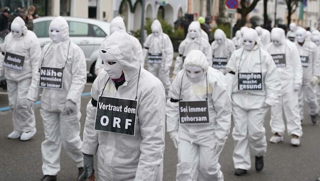 Proteste von Corona-Leugnern gegen die Berichterstattung sollen wieder zunehmen. (Bild: Scharinger Daniel)