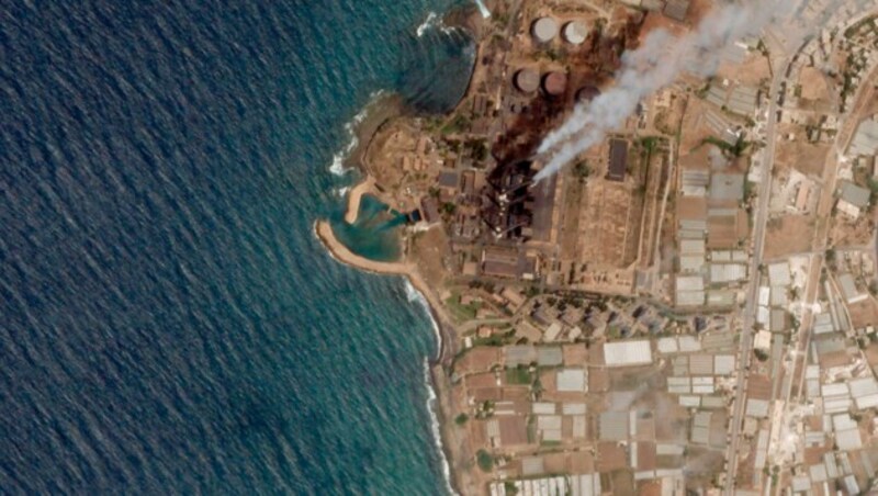 Die Baniyas Thermal Station in Syrien (Bild: Planet Labs Inc. via AP)