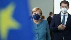 Kurz bei Merkel am Dienstag in Berlin (Bild: AFP)