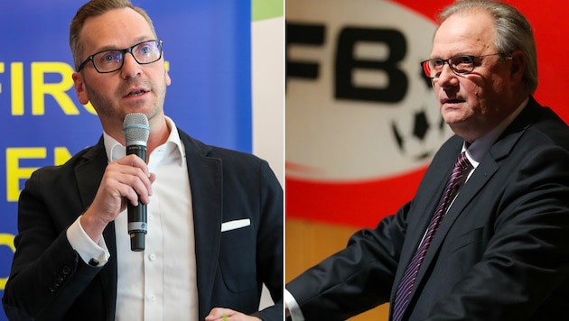 Roland Schmid (li.) oder Gerhard Milletich: Wer wird ÖFB-Präsident? (Bild: GEPA)