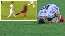 Es grenzt an ein Wunder, dass Lionel Messi bei diesem Foul unverletzt blieb. (Bild: APA/AFP/POOL/Miguel Gutierrez, Twitter.com/ 2021/22 Football Season)