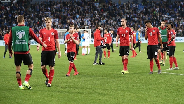 2:4! Frust pur bei den ÖFB-Kickern im März 2019. (Bild: GEPA )