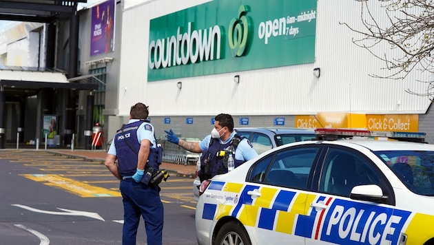 In diesem Supermarkt in Auckland ereignete sich der wohl islamistisch motivierte Messerangriff. (Bild: AFP)