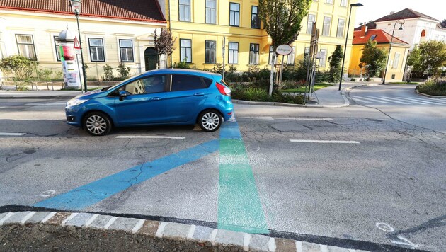 Grün und blau ärgert man sich dank der Parkzonen in Baden. (Bild: Judt Reinhard)