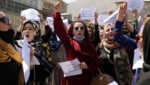 Frauen-Demo in Kabul gegen das Taliban-Regime (Bild: The Associated Press)