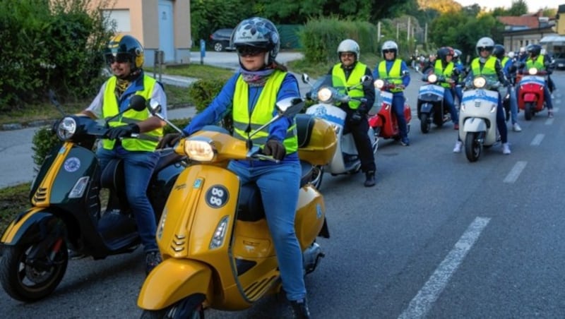 Viele Vespisti waren heuer bei den „Vespa Days“ dabei und genossen die Ausfahrten. (Bild: Dieter Kulmer)