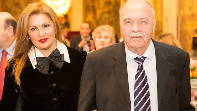Anna Netrebko mit Vater Yuriy Netrebko im Jahr 2017 (Bild: Georges Schneider / picturedesk.com)
