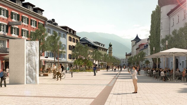 Über die Neugestaltung des Lienzer Hauptplatzes wird auch in Zukunft noch diskutiert (Bild: Stadt Lienz/Aberjung)