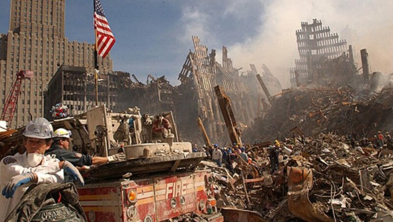 Der Ground Zero nach dem Einsturz der Zwillingstürme (Bild: AFP)