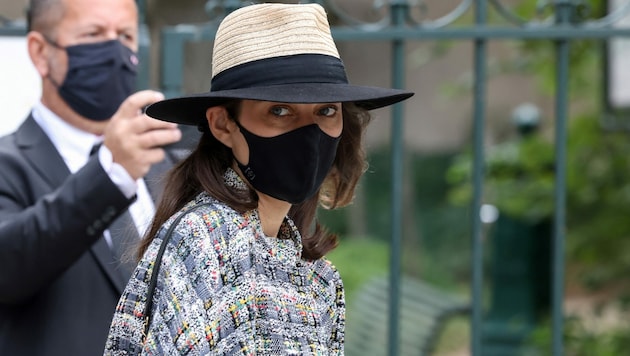 Marion Cotillard bei der Beerdigung von Jean-Paul Belmondo (Bild: APA/Photo by Thomas COEX/AFP)