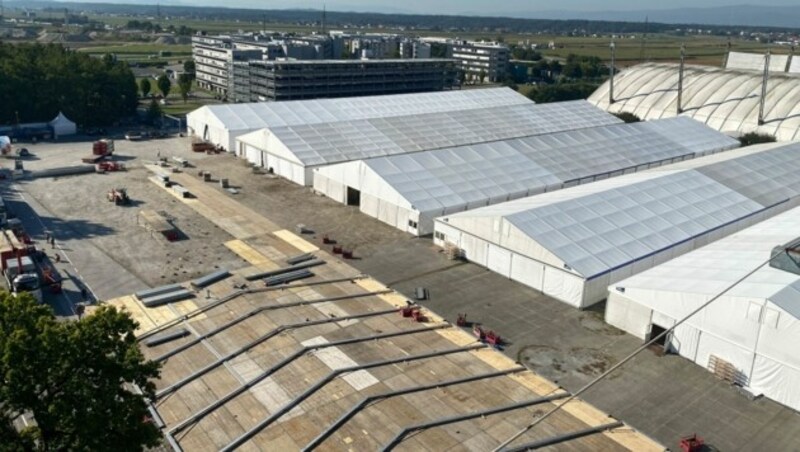 In diesen Hallen am Schwarzlsee finden die Berufs-Europameisterschaften statt. (Bild: CS)