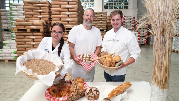 Isabella Ponstingl von der Mühle, Konditormeister Johannes Graf und Bäckermeister Michael Ungersbäck. (Bild: Judt Reinhard)