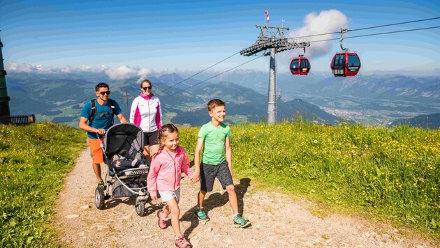 Familie auf der Hohen Salve bei Söll (Bild: NORBERT EISELE-HEIN)