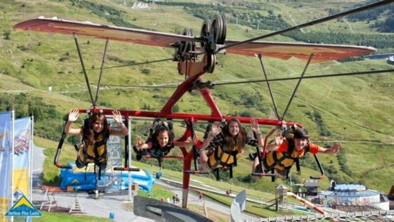 Aktion macht immer Spaß! Der Fisser Flieger und die Region waren auch heuer sehr gefragt. (Bild: serfaus-fiss-ladis.at)