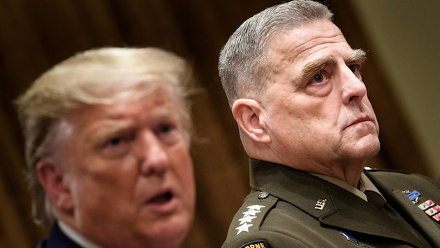 US-Generalstabschef Mark Milley hatte Bedenken, dass der damalige US-Präsident durchdrehen könnte. (Bild: AFP)