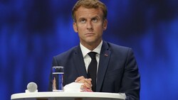 Der französische Präsident Emmanuel Macron (Bild: AP)