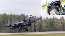 Die „Krone“ unterwegs mit der schwedischen Luftwaffe (Bild: Saab / Per Kustvik, Krone KREATIV)
