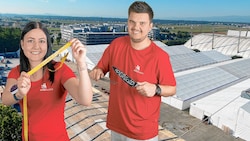 Christina Strauß und Alexander Lind kämpfen beim Schwarzlsee um Medaillen (Bild: Krone KREATIV, WKÖ/SkillsAustria)