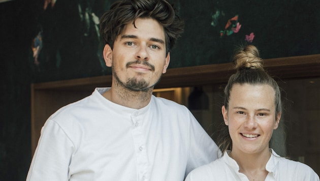 Milena Broger und Erik Pedersen harmonisieren nicht nur privat, sondern kommen auch beruflich in der Küche und am Herd bestens miteinander aus. (Bild: Mathis Fotografie )