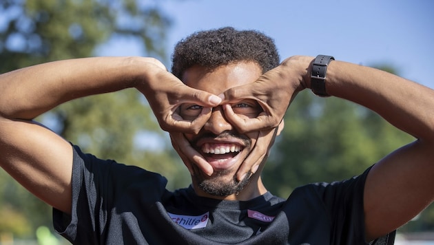 Nach Gold im Weistprung und über die 200 Meter hat Oluwatosin Ayodeji noch mehr Edemetall im Visier. (Bild: Maurice Shourot)