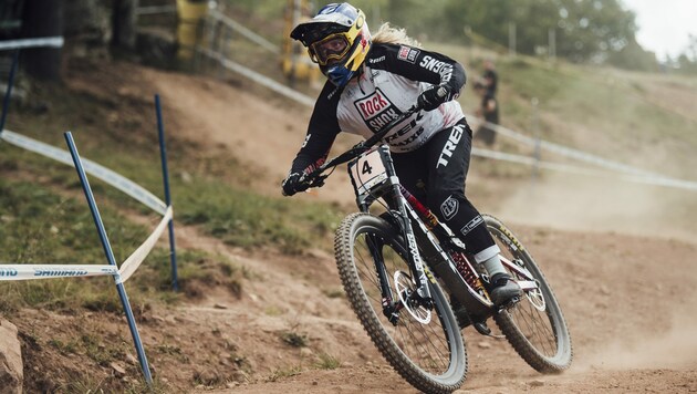 Valentina Höll gewann in Val di Sole. (Bild: Bartosz Wolinski )