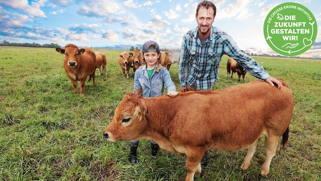Der Landwirt Georg Prantl führt gemeinsam mit seiner Familie einen Bio-Bauernhof in Neudorf: Artgerechte Tierhaltung liegt ihm dabei sehr am Herzen. (Bild: Reinhard Judt Krone KREATIV)
