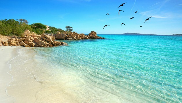 Immer wieder nehmen Touristen verbotenerweise Sand vom weltberühmten Sandstrand der Costa Smeralda auf Sardinien mit. (Bild: ©Jenny Sturm - stock.adobe.com)