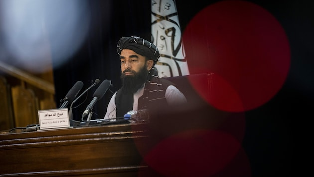 Taliban-Sprecher Zabihullah Mujahid (Bild: AP)