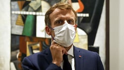 Frankreichs Präsident Macron war an Corona erkrankt und wurde im Mai geimpft. (Bild: AFP)