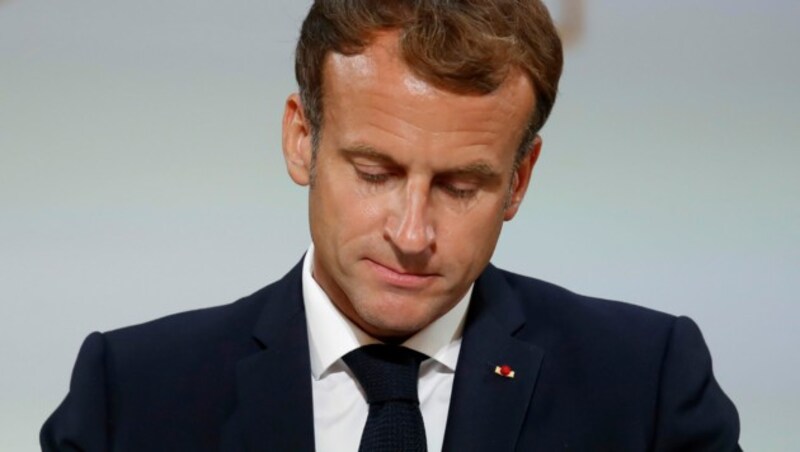 Frankreichs Präsident Emmanuel Macron setzt auf Kernenergie. (Bild: AP)