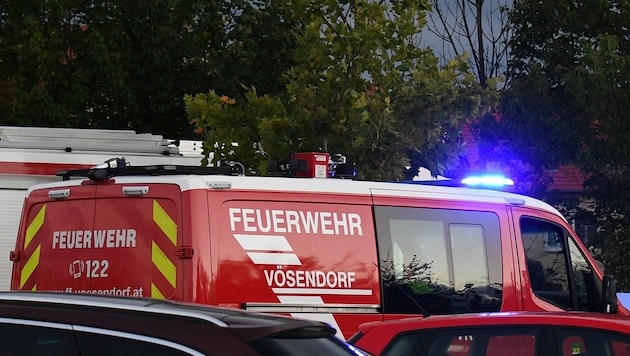 The Vösendorf fire department is now involuntarily part of the election campaign. (Bild: P. Huber)