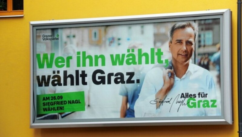 Die zweite ÖVP-Plakatwelle ist ganz auf den Amtsinhaber zugeschnitten. (Bild: Christian Jauschowetz)