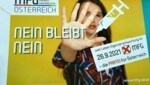 Plakat der Partei der Impfskeptiker zur Oberösterreich-Wahl am Sonntag. (Bild: APA/ULRIKE INNTHALER)
