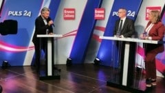 Werner Kogler bei einer früheren Wahl-Diskussion bei „Krone“ und „Puls“. Die Möglichkeiten, neue Fans zu gewinnen, sind bei TV-Veranstaltungen überschaubar. (Bild: krone.tv)