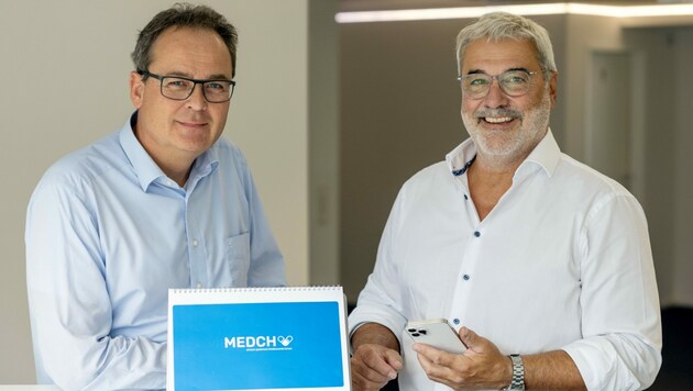 Krebsspezialist Wolfgang Hilbe (l.) und Gerhard Feilmayr gründeten die Lernplattform. (Bild: MEDCH GmbH)